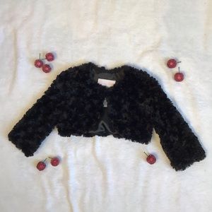 Bonnie Baby faux fur cardigan